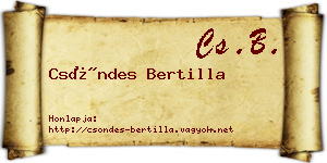 Csöndes Bertilla névjegykártya